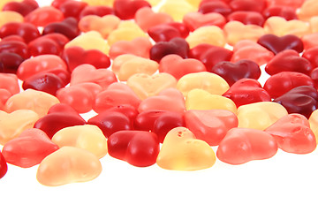 Image showing jelly candy hearts love texture