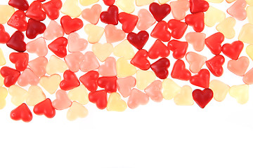 Image showing jelly candy hearts love texture