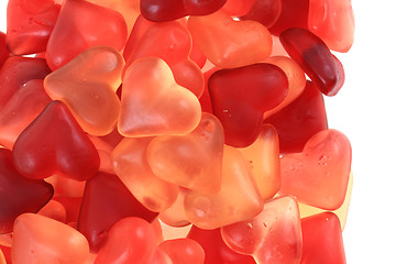 Image showing jelly candy hearts love texture