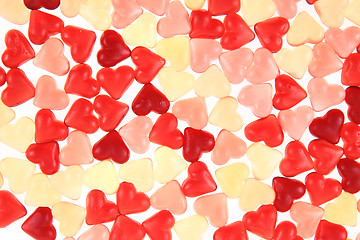 Image showing jelly candy hearts love texture