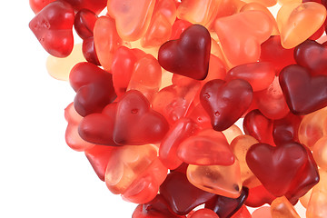 Image showing jelly candy hearts love texture