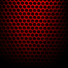 Image showing Bubble wrap lit by red light