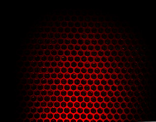 Image showing Bubble wrap lit by red light