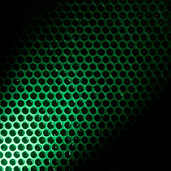 Image showing Bubble wrap lit by green light