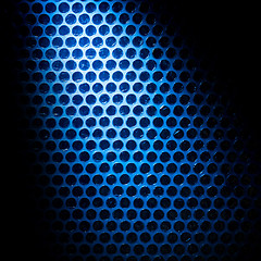 Image showing Bubble wrap lit by blue light