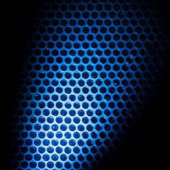 Image showing Bubble wrap lit by blue light