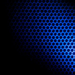 Image showing Bubble wrap lit by blue light