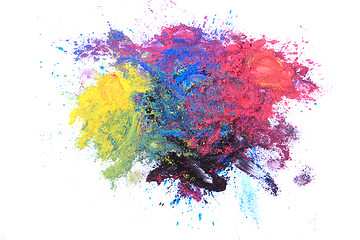 Image showing cmyk toner powder (cyan, magenta, yellow, black)