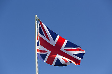 Image showing UK flag on a flagpole