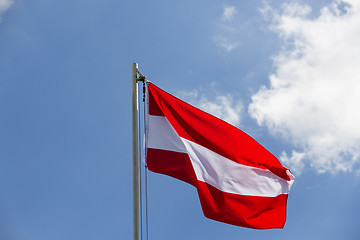 Image showing National flag of Austria on a flagpole