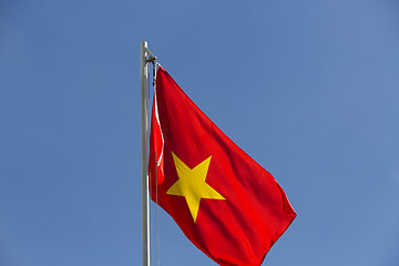 Image showing National flag of Vietnam on a flagpole