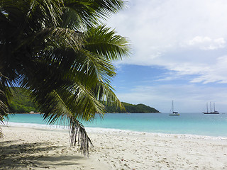 Image showing Tropical beach at Anse Lazio, Seychelles