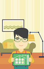 Image showing Smart home automation vector illustration.