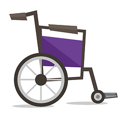 Image showing Side view of empty wheelchair vector illustration.