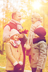 Image showing happy family in autumn park