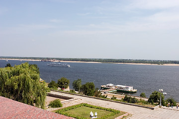 Image showing View to the Volga river Volgograd Russia