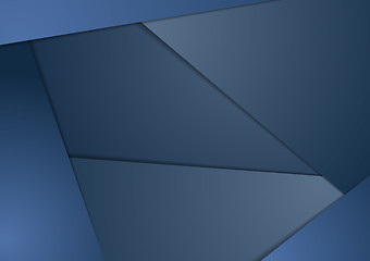 Image showing Dark blue corporate material tech background