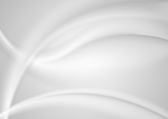 Image showing Abstract smooth grey pearl waves background