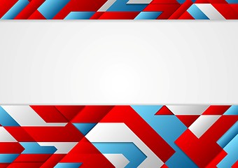 Image showing Abstract blue and red tech corporate design