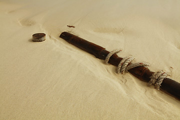 Image showing flotsam on sand