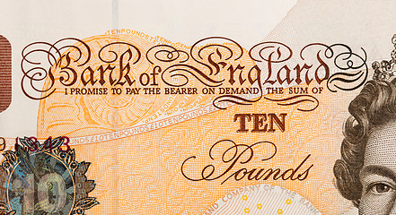 Image showing Pound currency background - 10 Pounds