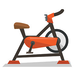 Image showing Stationary exercise bike vector illustration.