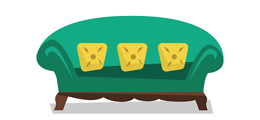 Image showing Green chaise lounge vector illustration.