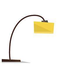 Image showing Yellow floor lamp vector illustration.