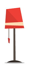 Image showing Red floor lamp vector illustration.