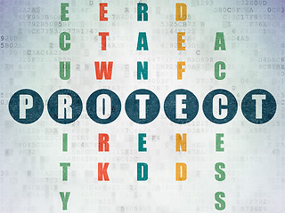 Image showing Privacy concept: Protect in Crossword Puzzle