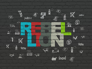 Image showing Politics concept: Rebellion on wall background