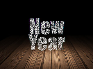 Image showing Entertainment, concept: New Year in grunge dark room