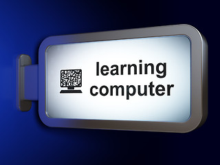 Image showing Education concept: Learning Computer and Computer Pc on billboard background