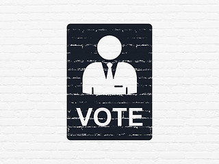 Image showing Politics concept: Ballot on wall background