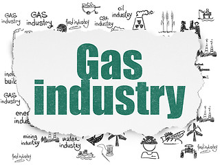 Image showing Industry concept: Gas Industry on Torn Paper background