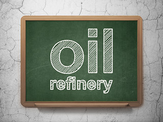 Image showing Industry concept: Oil Refinery on chalkboard background