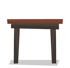 Image showing Brown wood coffee table vector illustration.