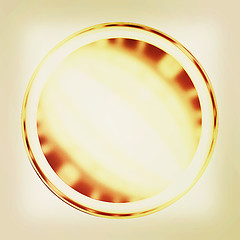 Image showing Golden Web button isolated on white background. 3D illustration.