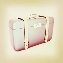 Image showing traveler\'s suitcase . 3D illustration. Vintage style.
