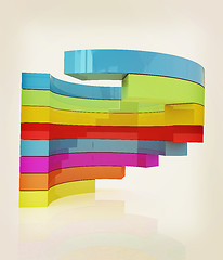 Image showing Abstract colorful structure. 3D illustration. Vintage style.