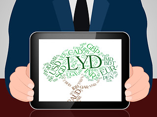 Image showing Lyd Currency Represents Worldwide Trading And Coin