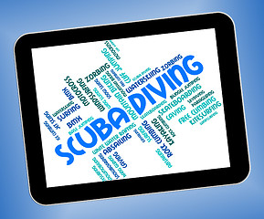 Image showing Scuba Diving Represents Marine Text And Scubadiving