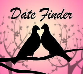 Image showing Date Finder Indicates Online Dating And Choose