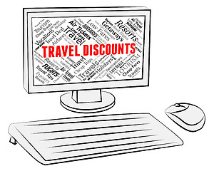 Image showing Travel Discounts Represents Travelling Vacations And Bargains