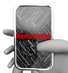 Image showing Remortgage Online Indicates Real Estate And Borrowing