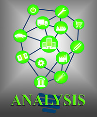 Image showing Analysis Icons Represents Data Analytics And Analyse