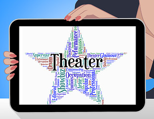 Image showing Theater Star Shows Cinema Words And Performances