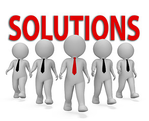 Image showing Solutions Businessmen Indicates Solved Success And Successful 3d