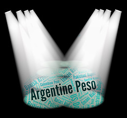 Image showing Argentine Peso Indicates Worldwide Trading And Coin