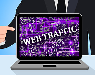 Image showing Web Traffic Indicates Websites Site And Network